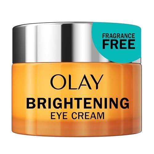 Olay Aufhellende Augencreme mit Vitamin C – Feuchtigkeitsspendende Augenpflege gegen dunkle Augenringe und fahle Haut, mit Peptiden und Vitamin B3, 0,5 oz