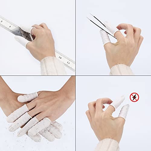 acDesign 300 Fingerlinge Latex Groß Weiß – Fingerkuppenschutz für verletzte Finger, rissige Haut & Sport