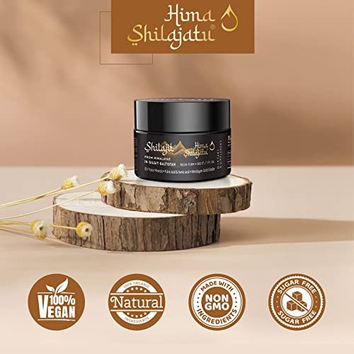 Hima Shilajatu Shilajit – Reinigstes Himalaya Bio Shilajit Harz, Goldqualität, 100% Reinheit, mit Fulvinsäure & 85+ Spurenemineralien, 30 g (2 Monate Vorrat)