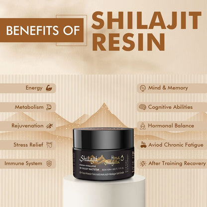 Hima Shilajatu Shilajit – Reinigstes Himalaya Bio Shilajit Harz, Goldqualität, 100% Reinheit, mit Fulvinsäure & 85+ Spurenemineralien, 30 g (2 Monate Vorrat)