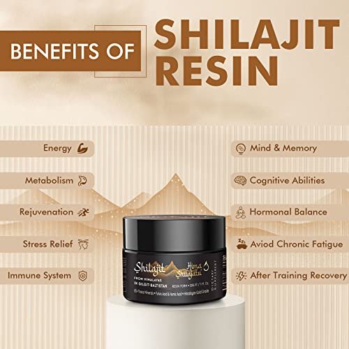 Hima Shilajatu Shilajit – Reinigstes Himalaya Bio Shilajit Harz, Goldqualität, 100% Reinheit, mit Fulvinsäure & 85+ Spurenemineralien, 30 g (2 Monate Vorrat)