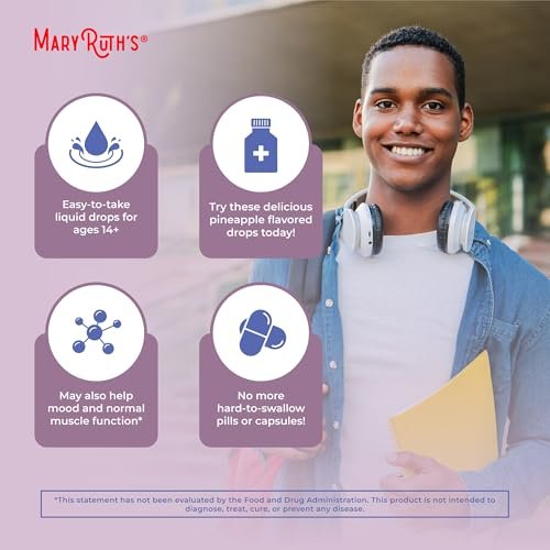 MARYRUTH'S Vitamin D3 Liquid Drops | Megadosis 4000 IE | USDA Bio Flüssiges Vitamin D Spray für Erwachsene & Kinder | Immunsystem & Knochengesundheit | Vegan | Glutenfrei | Nicht-GVO | 30 Portionen
