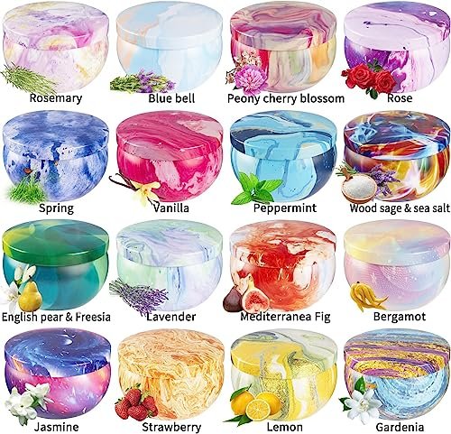 Howemon 16er Set Duftkerzen für Zuhause, Entspannung, Stressabbau, Aromatherapie – Natürliches Sojawachs und Duft – Geschenke für Frauen, Mama, beste Freundin, Ehefrau, Geburtstag
