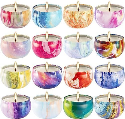 Howemon 16er Set Duftkerzen für Zuhause, Entspannung, Stressabbau, Aromatherapie – Natürliches Sojawachs und Duft – Geschenke für Frauen, Mama, beste Freundin, Ehefrau, Geburtstag