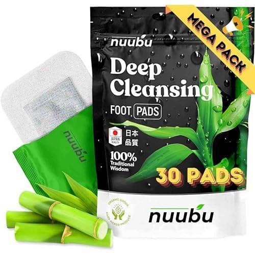 Nuubu Fußpflaster – Premium Japanische Bio-Kräuterpflaster für die Fußpflege, natürliche Inhaltsstoffe – Bambusessig & Turmalin (30 Stück)
