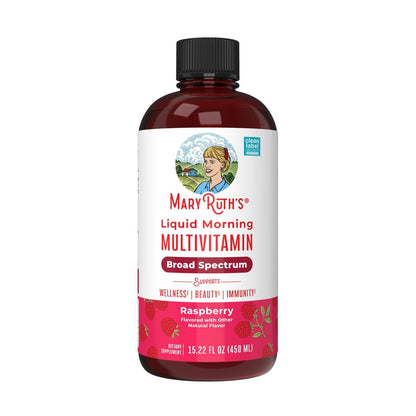 MARYRUTH'S Flüssiges Multivitamin für Frauen, Männer & Kinder | Vitamin A C D E B6 B12 Biotin Zink | Immunsystem | Energiestoffwechsel | 15+ Nährstoffe | Vegan | Ohne Gentechnik | Glutenfrei | Zuckerfrei | 15 Portionen