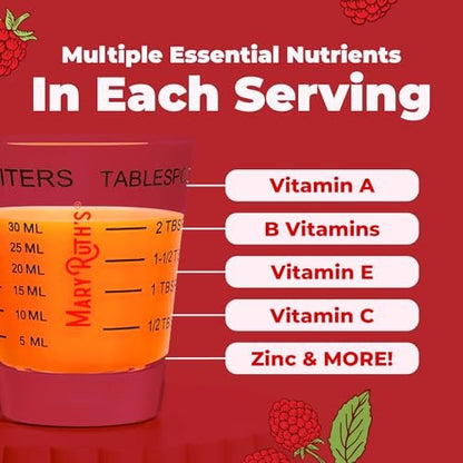 MARYRUTH'S Flüssiges Multivitamin für Frauen, Männer & Kinder | Vitamin A C D E B6 B12 Biotin Zink | Immunsystem | Energiestoffwechsel | 15+ Nährstoffe | Vegan | Ohne Gentechnik | Glutenfrei | Zuckerfrei | 15 Portionen