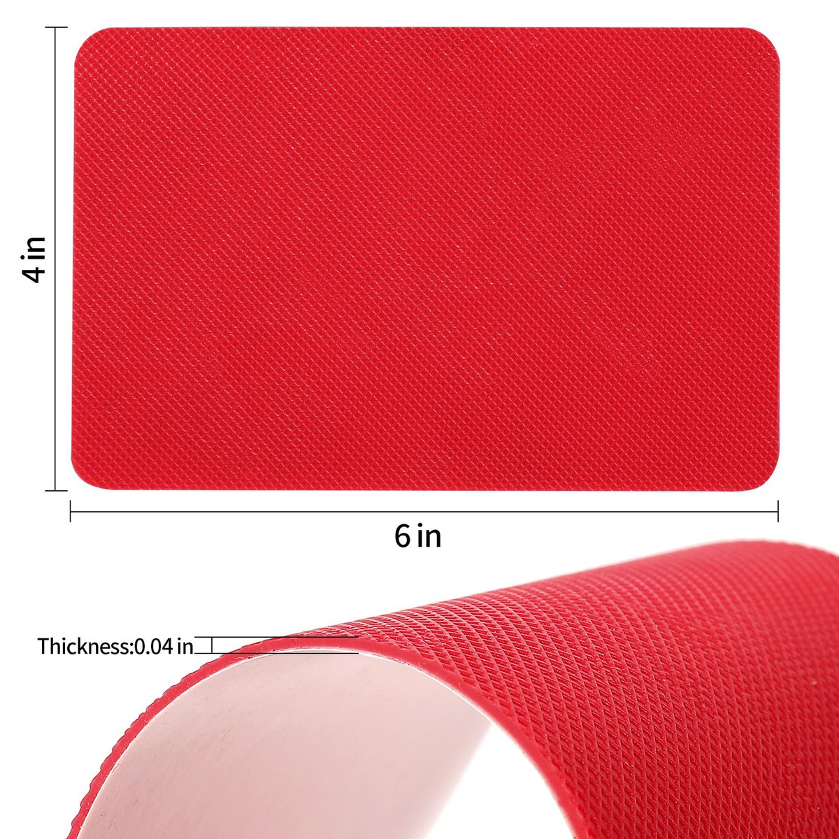 Ashoesert Rote Sohlenschutz für High Heels, Antirutsch-Schutzfolie für Schuhsohlen, kompatibel mit Christian Louboutin Schuhen – 2 Paar (15,2 cm × 10,2 cm, Rot)