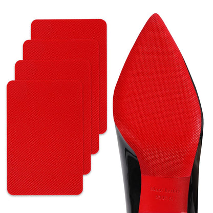 Ashoesert Rote Sohlenschutz für High Heels, Antirutsch-Schutzfolie für Schuhsohlen, kompatibel mit Christian Louboutin Schuhen – 2 Paar (15,2 cm × 10,2 cm, Rot)