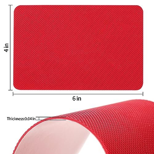 Ashoesert Rote Sohlenschutz für High Heels, Antirutsch-Schutzfolie für Schuhsohlen, kompatibel mit Christian Louboutin Schuhen – 2 Paar (15,2 cm × 10,2 cm, Rot)