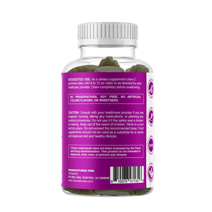Vitamatic Vegan Thyroid Support Gummies mit Jod & Kelp – 60 Stück – Steigern Sie Ihre Energie und verbessern Sie Ihren Stoffwechsel – Pflanzlich