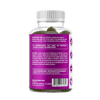 Vitamatic Vegan Thyroid Support Gummies mit Jod & Kelp – 60 Stück – Steigern Sie Ihre Energie und verbessern Sie Ihren Stoffwechsel – Pflanzlich