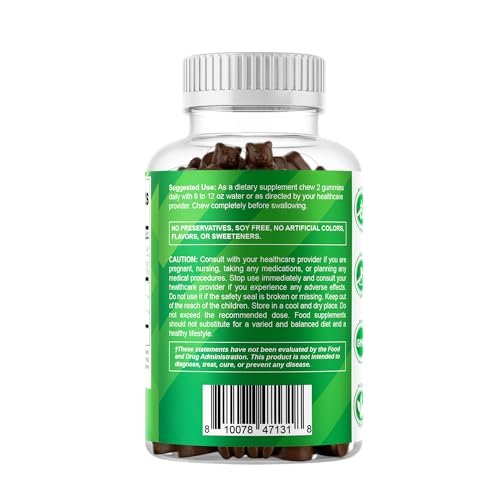 Vitamatic Irish Sea Moss Gummies mit Bladderwrack & Klettenwurzel – Pflanzliches Nahrungsergänzungsmittel – Vegan, Nicht-GVO – 60 Stück