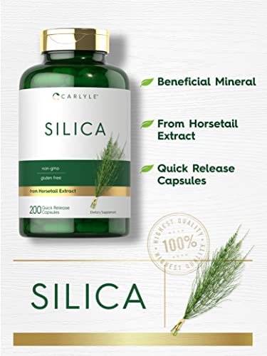 Carlyle Silica Kapseln – 200 Stück | Aus Schachtelhalm Extrakt | Nicht-GVO & Glutenfrei