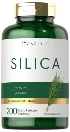 Carlyle Silica Kapseln – 200 Stück | Aus Schachtelhalm Extrakt | Nicht-GVO & Glutenfrei