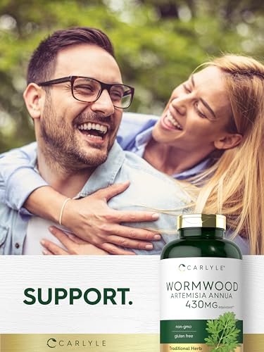 Carlyle Wermut Kapseln | Artemisia Annua Kraut | 200 Stück | Non-GMO & Glutenfrei Nahrungsergänzungsmittel