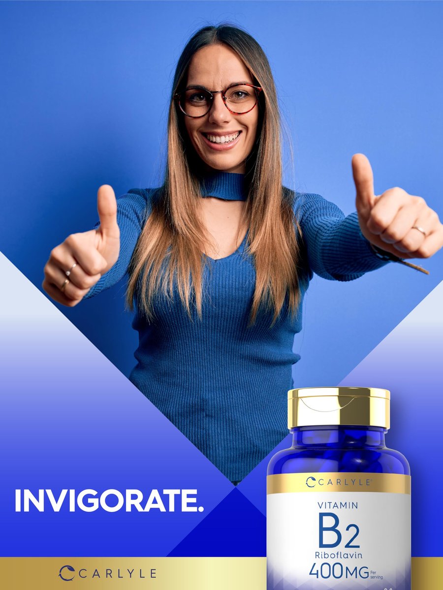 Carlyle Vitamin B-2 400 mg | 180 Kapseln | Nicht-GVO, Glutenfrei | B2 Riboflavin Nahrungsergänzungsmittel