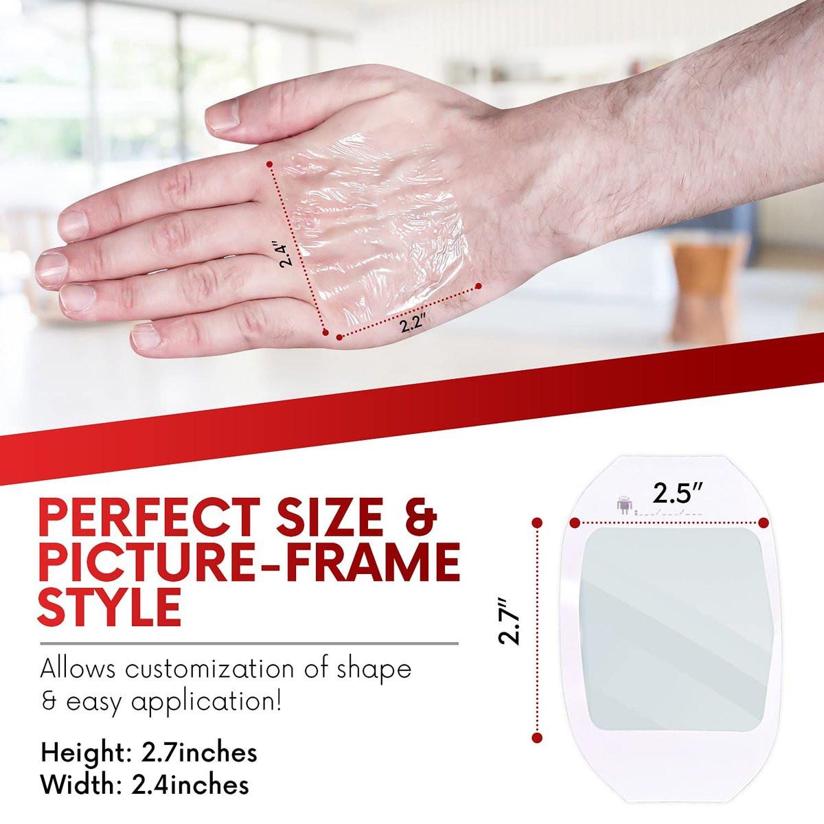 HEALQU Transparente Wundauflage 2,3" x 2,7" (20er Pack) – Wasserdichte, atmungsaktive PU-Folie für postoperative Pflege, IV-Schutz, Tattoo-Nachsorge