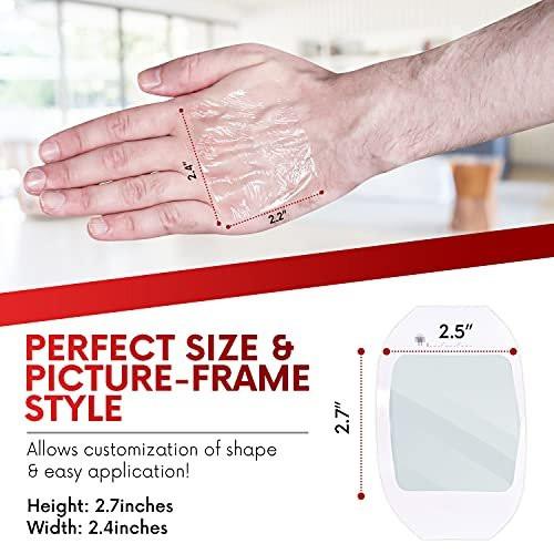 HEALQU Transparente Wundauflage 2,3" x 2,7" (20er Pack) – Wasserdichte, atmungsaktive PU-Folie für postoperative Pflege, IV-Schutz, Tattoo-Nachsorge