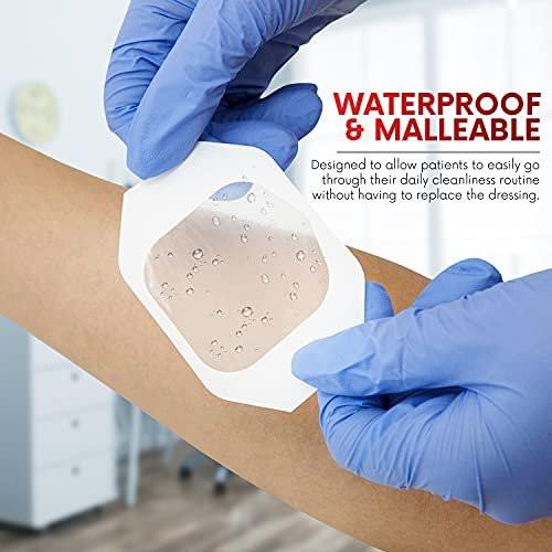 HEALQU Transparente Wundauflage 2,3" x 2,7" (20er Pack) – Wasserdichte, atmungsaktive PU-Folie für postoperative Pflege, IV-Schutz, Tattoo-Nachsorge