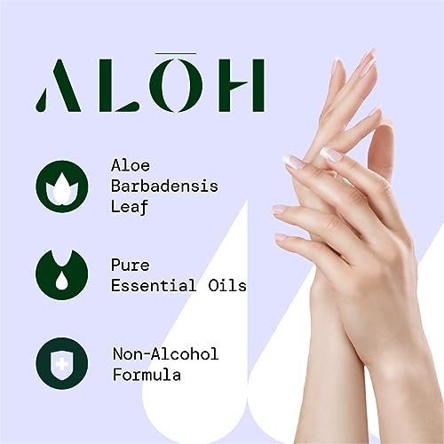 ALŌH Sweet Orange Bergamot + Aloe Handreinigungstücher - 3er-Pack mit 20 Tüchern (60 Tücher) - Für unterwegs - Für Kinder und Erwachsene