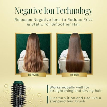 Asani Heißluftbürste - Multifunktionaler Föhnbürste mit austauschbaren Aufsätzen, beheizte Rundbürste zum Locken oder Glätten, Volumen- und Styling-Tool für alle Haartypen
