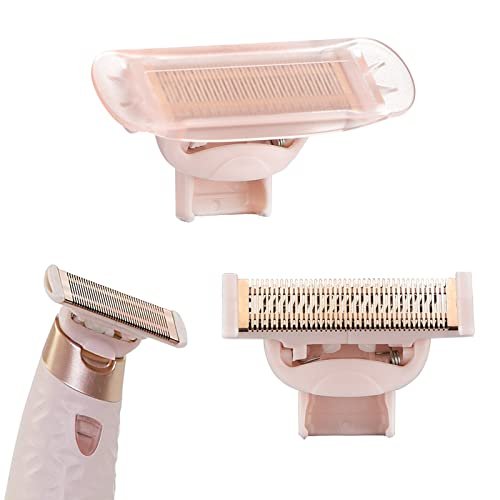Flawless Nu Rasierer Ersatzköpfe, Roségold plattierter Körper mit Abdeckungen, kompatible Haarentfernungsköpfe für Finishing Touch Damenrasierer (2 Stück)