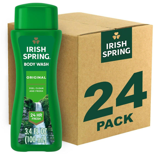 Irish Spring Original Clean Männer Duschgel, Reisegröße, 3,4 Fl Oz (24er-Pack)