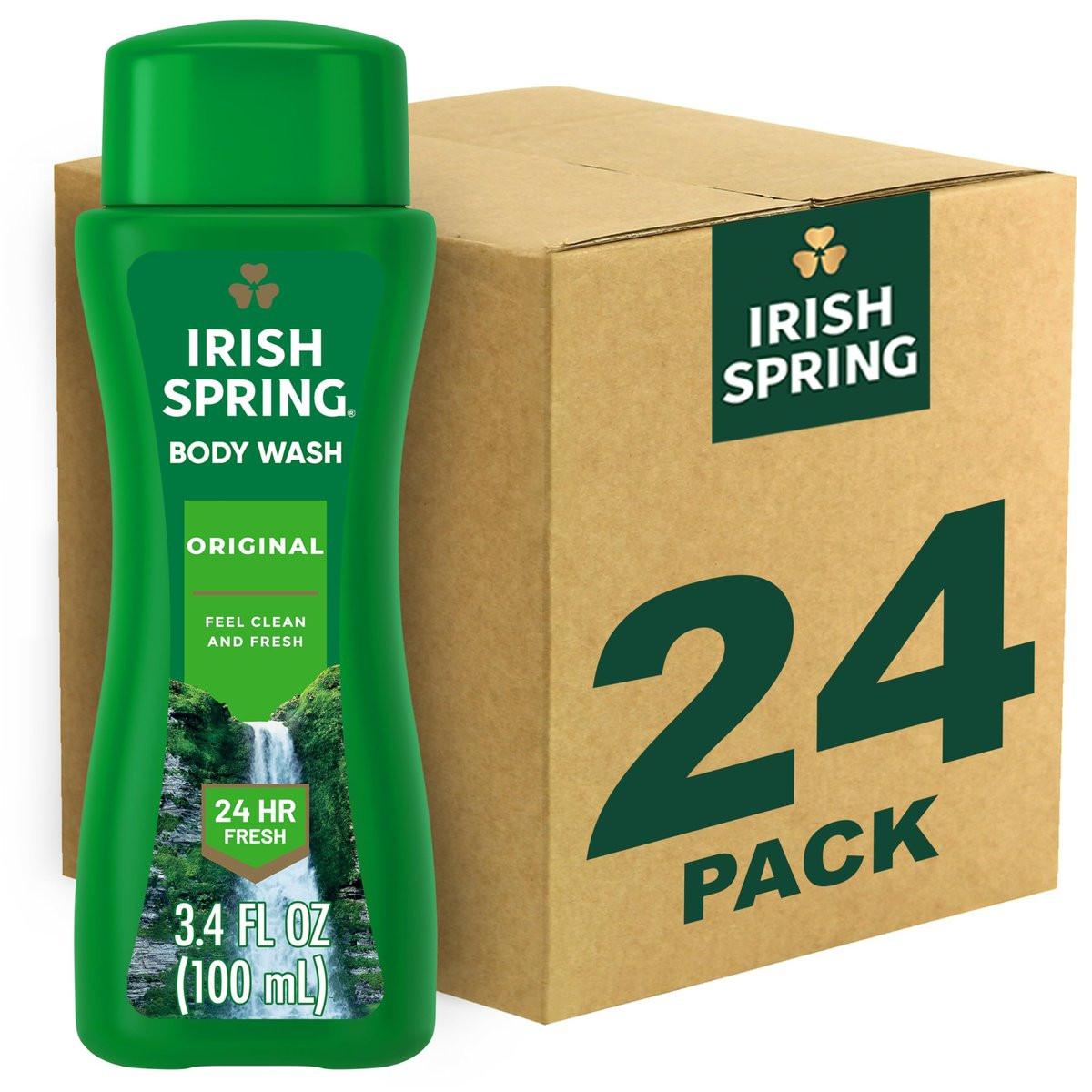 Irish Spring Original Clean Männer Duschgel, Reisegröße, 3,4 Fl Oz (24er-Pack)