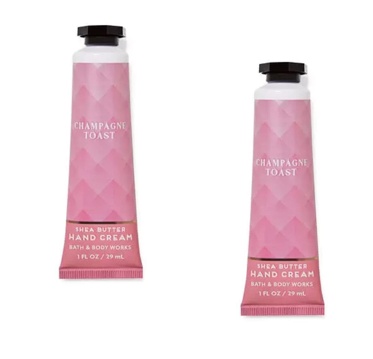 Bath & Body Works Shea Butter Handcreme Reisegröße 1,0 Flüssigunzen, 2er-Pack (Champagner Toast)
