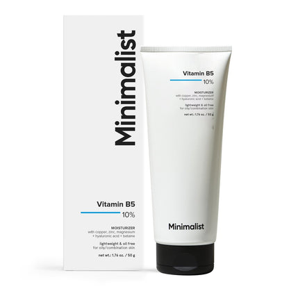 Minimalist Vitamin B5 10% Feuchtigkeitsgel für fettige & zu Akne neigende Haut | Ölfrei, schnell einziehend, leicht | Für Frauen & Männer | 1,7 Oz / 50 g