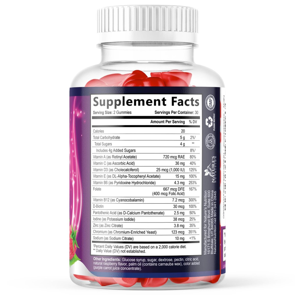 Multivitamin für Männer – Tägliche Vitamin-Gummis mit Vitamin D, B-Vitaminen, Zink & mehr – Unterstützung für Energie, Gedächtnis, Fokus und Immunsystem – 13 essentielle Vitamine & Mineralstoffe – 60 Kapseln