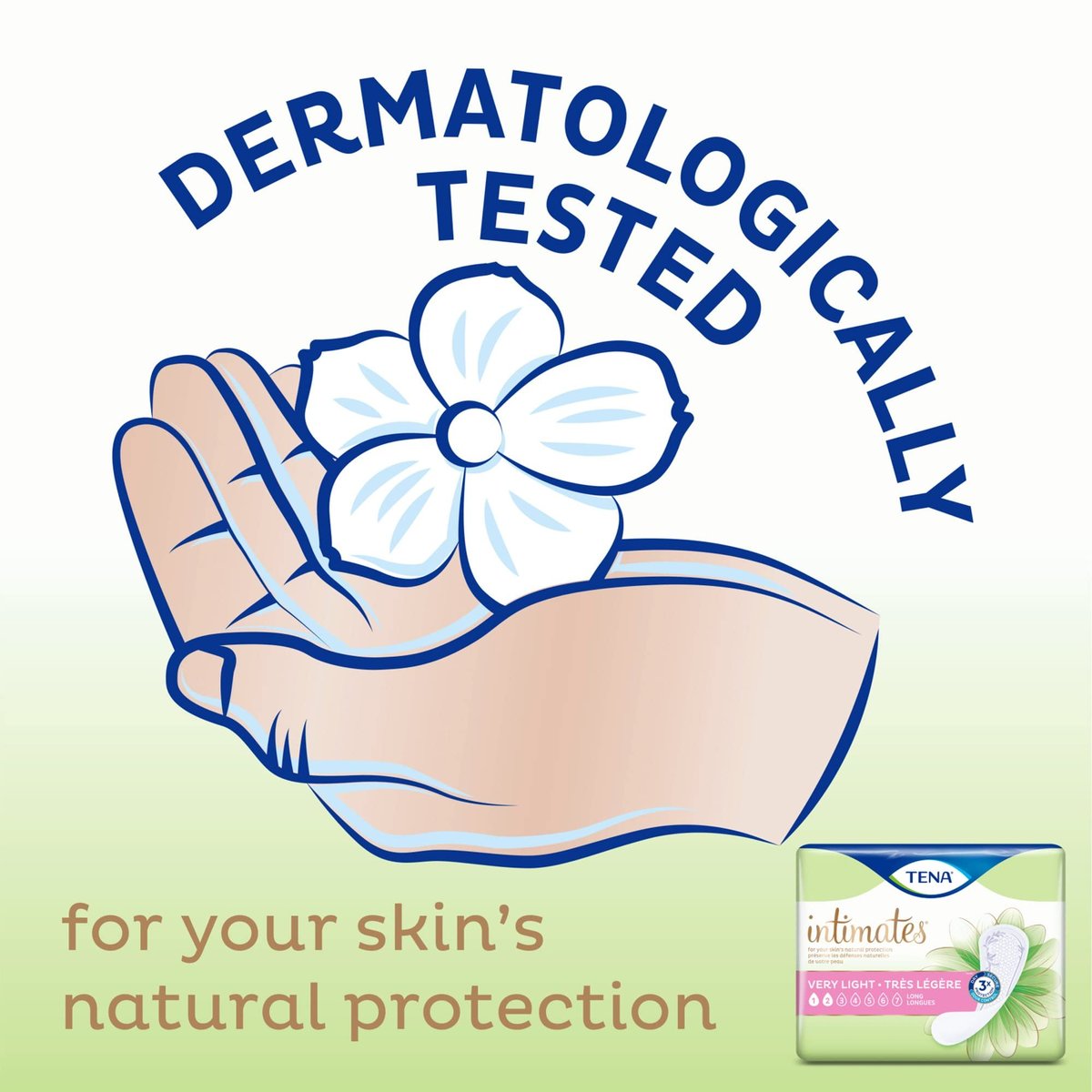 TENA Sensitive Care Extra Coverage Damenbinde sehr leicht lang 9" L 54291, 50 Stück