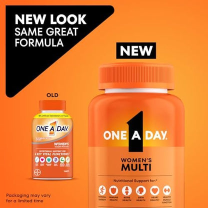 One A Day Multivitamin für Frauen – Tägliche Vitamine mit Biotin, Calcium, Folsäure, Eisen & Zink, Komplette Frauenvitamine, 200 Stück