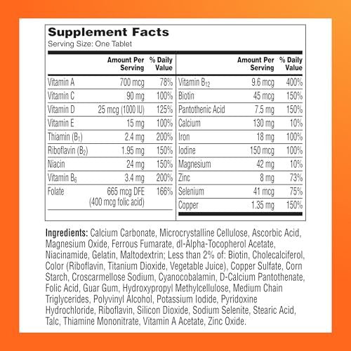 One A Day Multivitamin für Frauen – Tägliche Vitamine mit Biotin, Calcium, Folsäure, Eisen & Zink, Komplette Frauenvitamine, 200 Stück