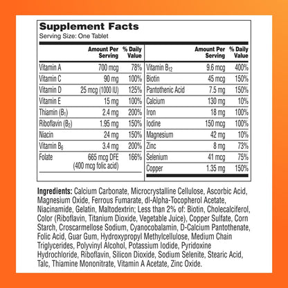 One A Day Multivitamin für Frauen – Tägliche Vitamine mit Biotin, Calcium, Folsäure, Eisen & Zink, Komplette Frauenvitamine, 200 Stück