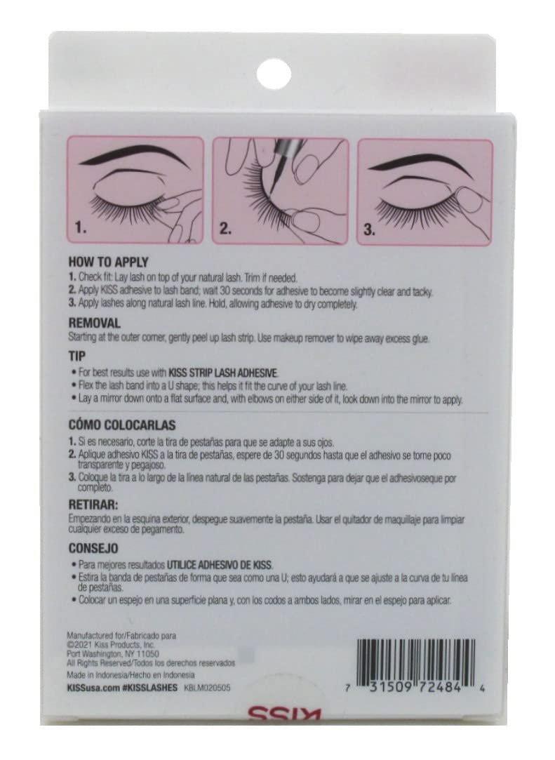 Kiss So Wispy Pompadour Wimpern 5 Paar (3er Pack) – Voluminöse Fake Lashes für einen atemberaubenden Look