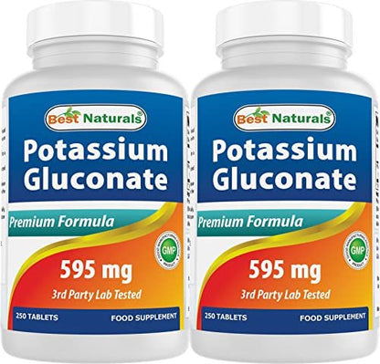 Best Naturals Kaliumgluconat 595 mg, 250 Tabletten (2er-Pack)