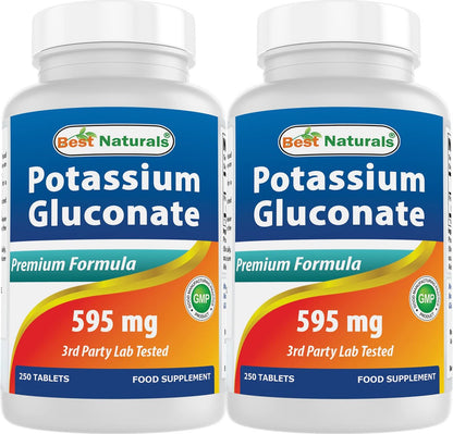 Best Naturals Kaliumgluconat 595 mg, 250 Tabletten (2er-Pack)