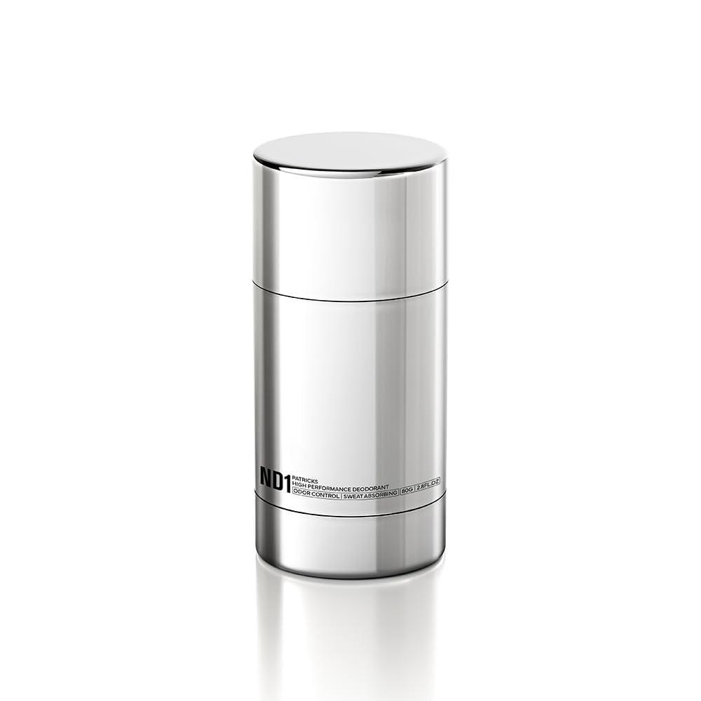 PATRICKS ND1 Aluminiumfreies Herren Deodorant – Lang anhaltender Schutz vor Geruch & Schweiß, Bergamotte & Neroli Duft – Vegane Formel mit Niodor & Zink, 2,82 oz