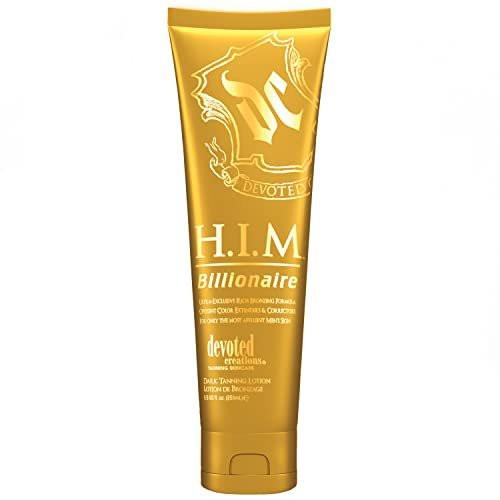 Devoted Creations H.I.M Billionaire Dark Tanning Lotion – Exklusive reichhaltige Bräunungsformel mit luxuriösen Farbverlängerern und -korrektoren – 8,5 oz.
