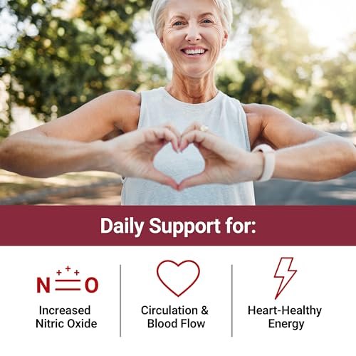 Force Factor Total Beets Blutdruck Unterstützung mit Rote-Bete-Pulver, leckere Kautabletten für herzgesunde Energie und erhöhtes Stickstoffmonoxid, 60 Kautabletten