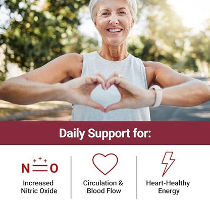 Force Factor Total Beets Blutdruck Unterstützung mit Rote-Bete-Pulver, leckere Kautabletten für herzgesunde Energie und erhöhtes Stickstoffmonoxid, 60 Kautabletten