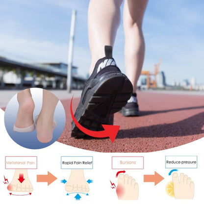 Metatarsal-Pads, Gel-Zehenspreizer, Ballenkorrektur-Polster, Zehenspacer, Ballenpolster, weich & atmungsaktiv, ideal für Morton-Neurom, Blasen, Diabetikerfüße, Hammerzehe, schnelle Schmerzlinderung – 2 Paar Weiß