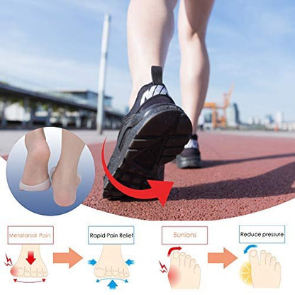 Metatarsal-Pads, Gel-Zehenspreizer, Ballenkorrektur-Polster, Zehenspacer, Ballenpolster, weich & atmungsaktiv, ideal für Morton-Neurom, Blasen, Diabetikerfüße, Hammerzehe, schnelle Schmerzlinderung – 2 Paar Weiß