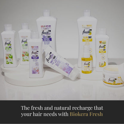 SALERM Curl Activator Cream - Curly Cream Yellow Shot - 300 ml - Biokera Fresh - Definierte Locken - Tiefenhydratation - Beseitigt Frizz - Sulfatfrei und Parabenfrei