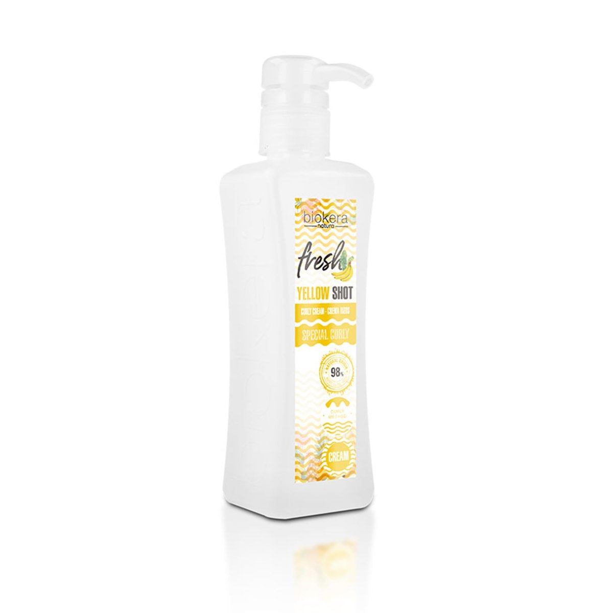 SALERM Curl Activator Cream - Curly Cream Yellow Shot - 300 ml - Biokera Fresh - Definierte Locken - Tiefenhydratation - Beseitigt Frizz - Sulfatfrei und Parabenfrei