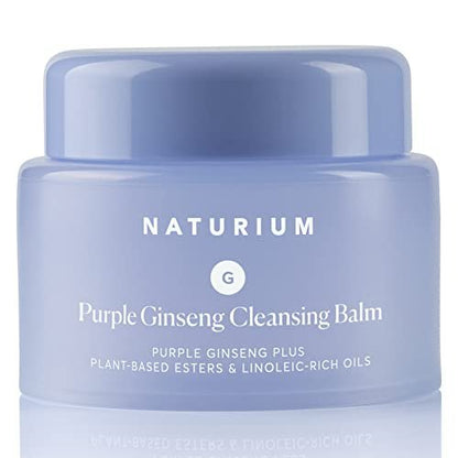 Naturium Purple Ginseng Cleansing Balm Plus – Pflanzliche Ester & Linolreiche Öle, Glättendes Gesichtsreinigungsöl, 88,7 ml