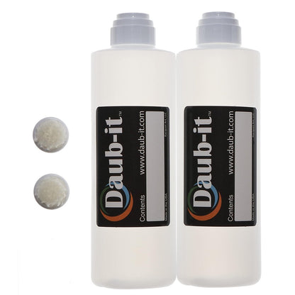 Racquet Art Daub-it Leere Flaschen mit Applikatoren - 8 oz - Mohair-Applikator - 2er-Pack