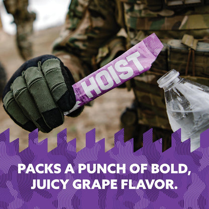 HOIST Electrolyte Drink Mix Pulversticks – Schnelle Rehydrierung, Militärische Hydratationsformel – Traube (12 Einzelportionen)